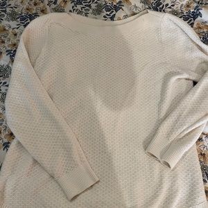 Loft Ivory boatneck sweater